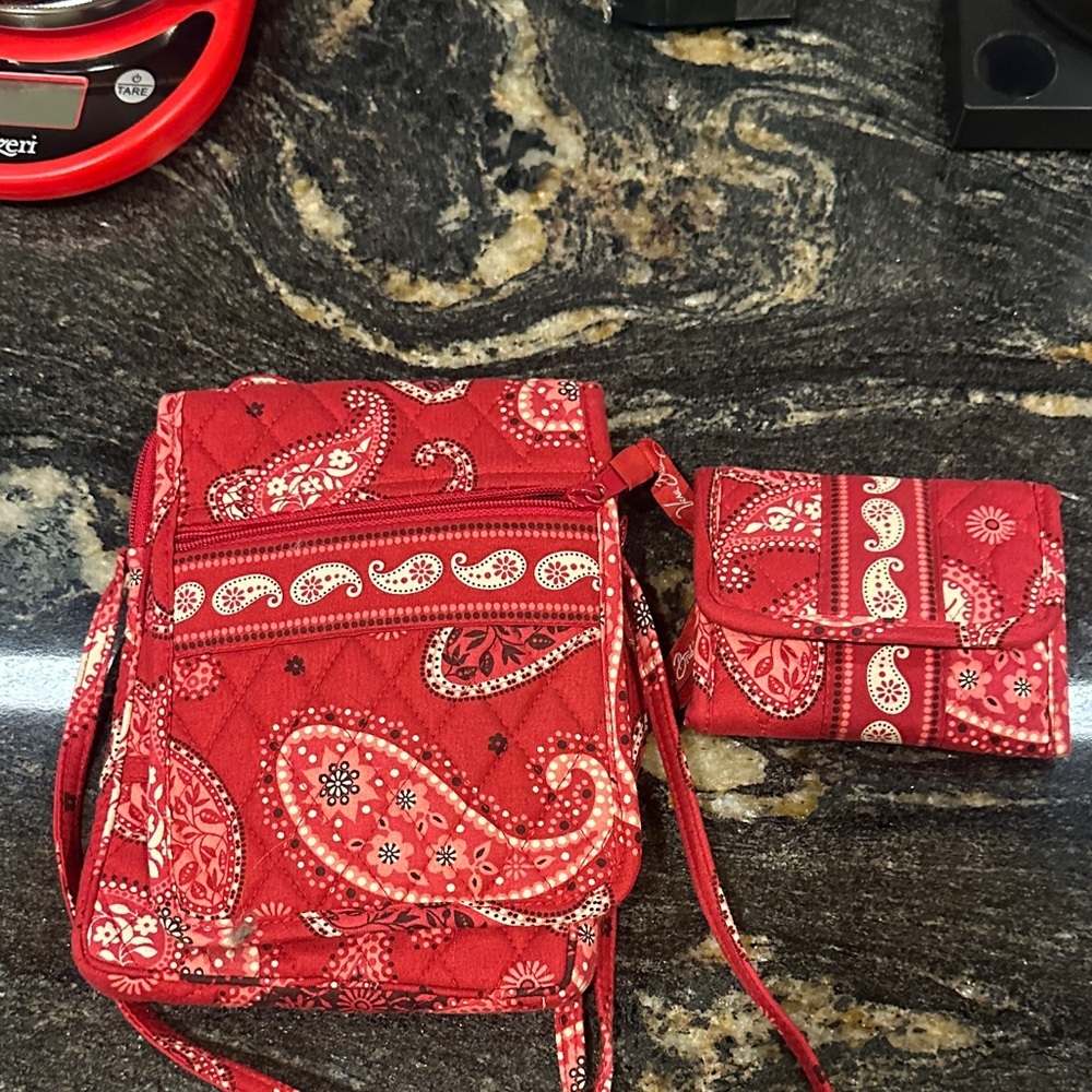 Vera Bradley Red Paisley Wallet